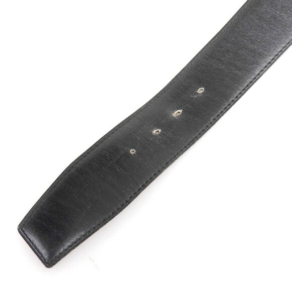 HERMES Black Leather Belt - Picture 4 of 8